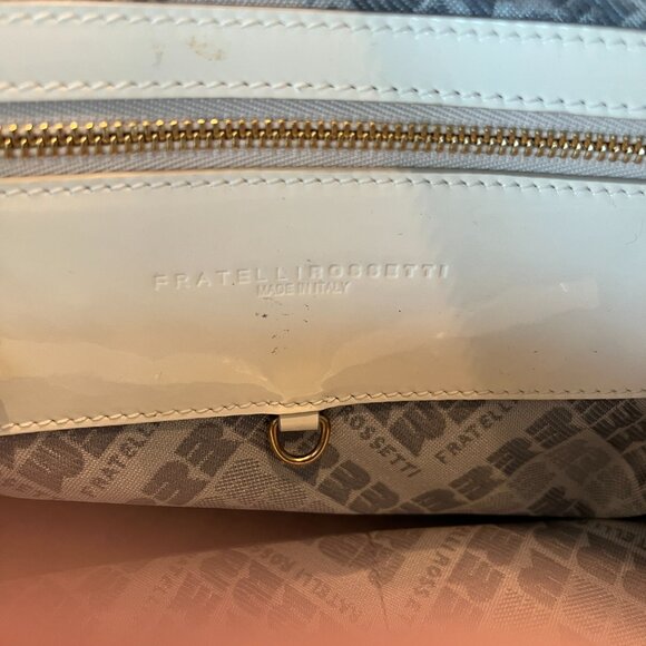 Patent leather clutch bag Fratelli Rossetti Black in Patent  Fratelli Rossetti white patent top handle bag